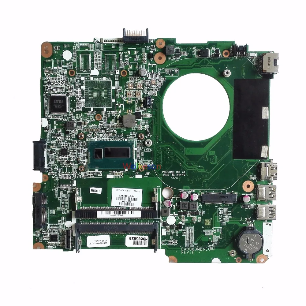 

SHELI FOR HP Pavilion 14-N Laptop Motherboard W/ I5-4200U CPU 734423-501 DA0U83MB6E0 DDR3 Test Oke