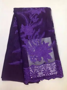 

Newest African Tulle Lace Fabrics With Stones Embroidery Net Lace African French Lace High Quality With Beads Wedding JL9f8d9