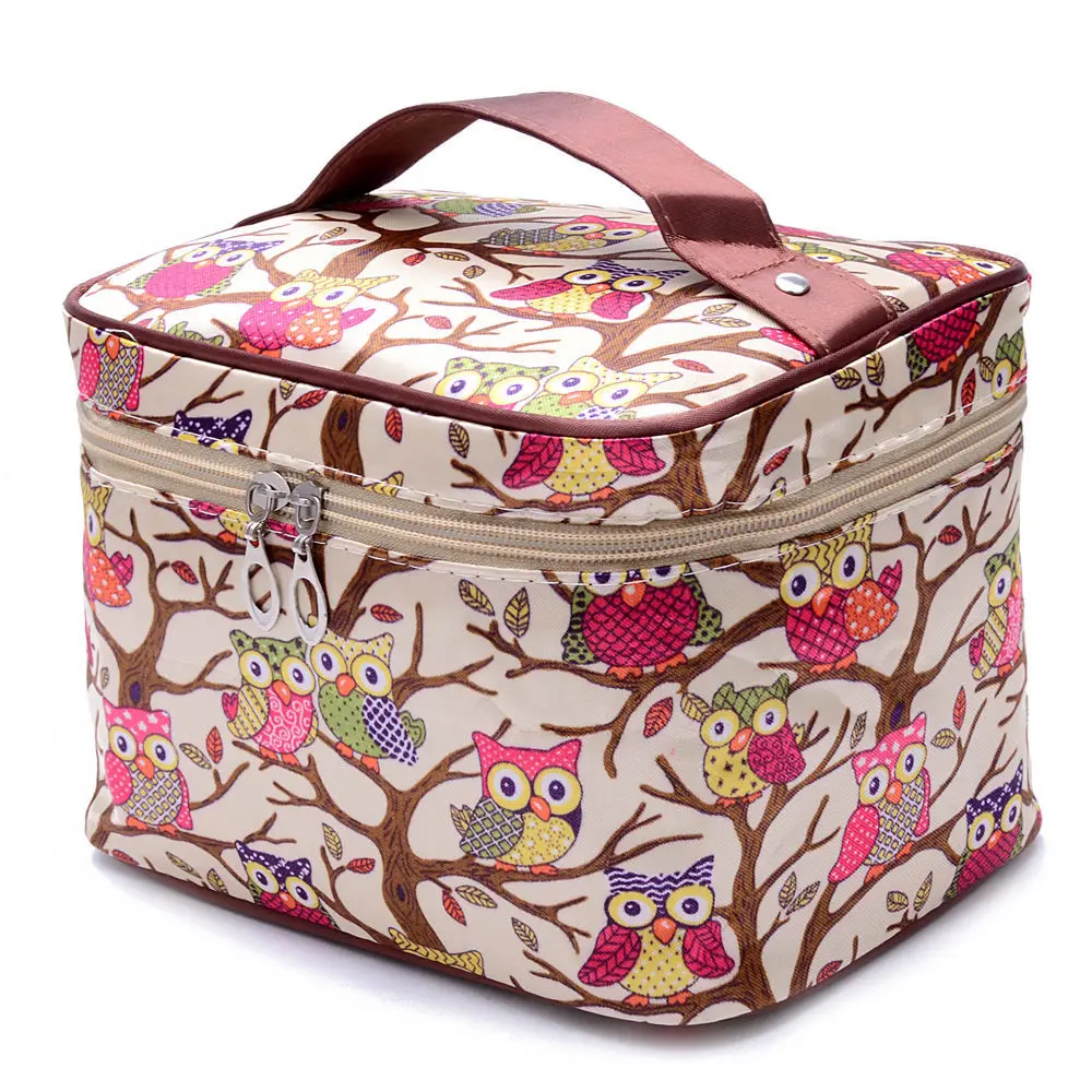 ODEMA New 2016 Fashion Owl Pattern Travel Cosmetic Make Up ...