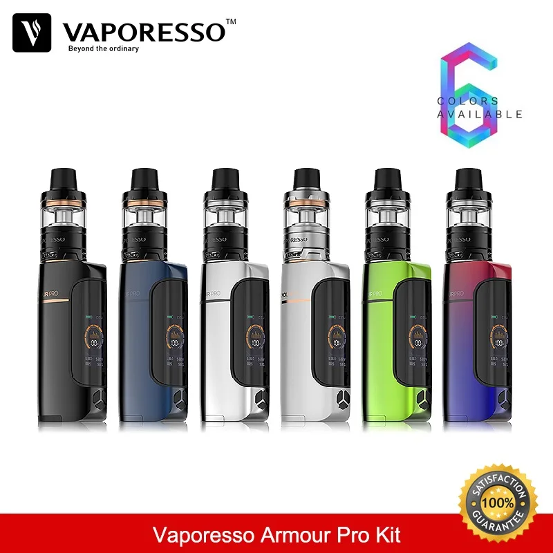 

Vaporesso Armour Pro Kit 100W 5ml Cascade Baby Vape Tank with 18650 TC Box Mod Vaper GT Mesh Coil Vaporizer E-Cigarettes Kit