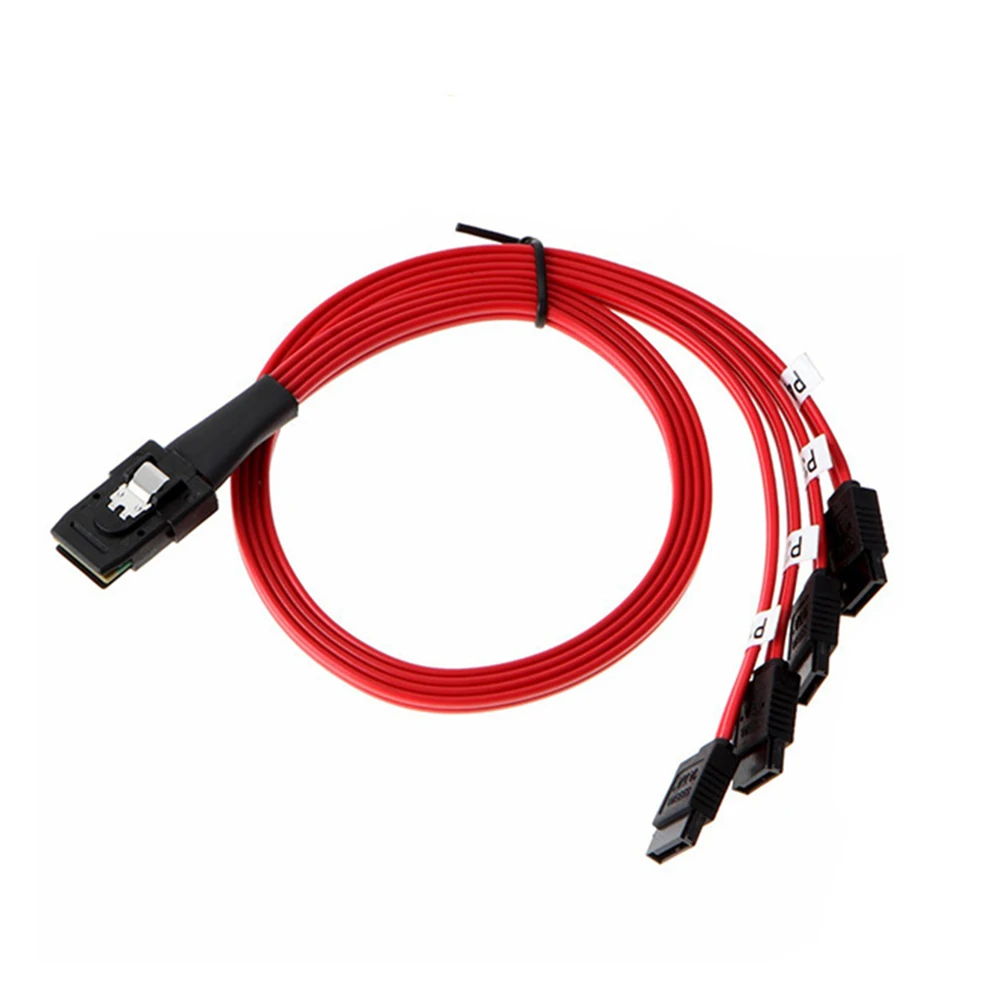

Olive Leaf 1M/3.3' Mini SAS SFF-8087 Server 36-Pin to 4 SATA 7 P HD Splitter Breakout Adapter Cable C3H7