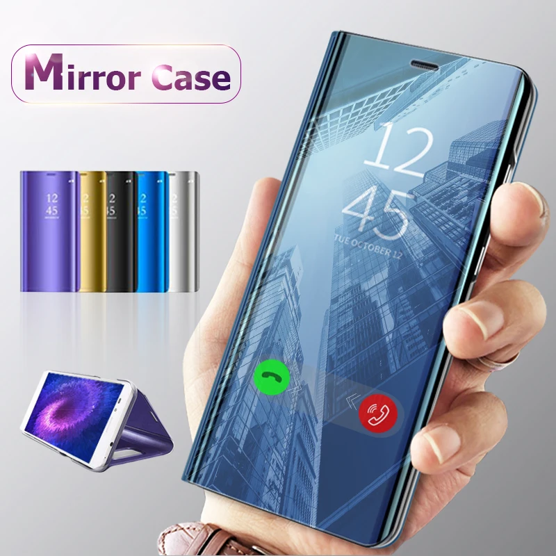 

Mirror Flip Case For Samsung Galaxy S9 S10 S10e S8 Plus S7 Edge Note 9 8 Cover J4 J6 J8 A6 A8 A9 A7 2018 A3 A5 J5 J7 2017 Case