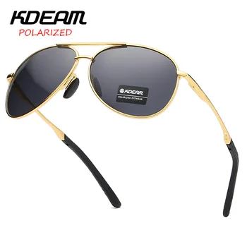

2019 New Polarized Sunglasses Men KDEAM Top Brand Pilot Sunglass Driving Sunglasses UV400 Male Eye protection Mirror KD8013