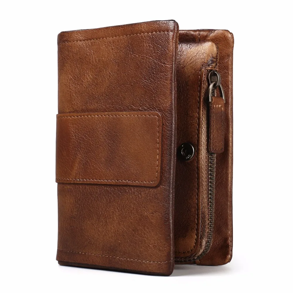 Ruil Горячая распродажа! Высокое качество Ретро мода Burnish натуральная кожа мужской мини кошелек портмоне карман кошелек для карт