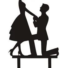 100 шт./лот, творческий любовник делают предложение, специально для предложения акриловый для свадебного торта Топпер украшения для торта для вечеринки