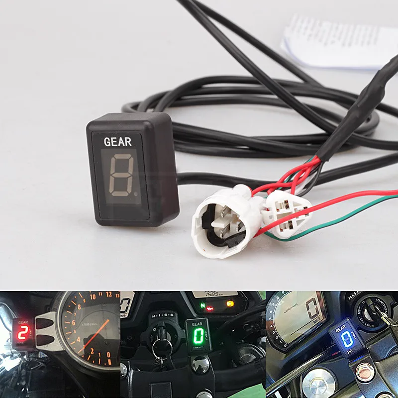 Motorcycle LCD Electronics 1 6 Level Gear Indicator Digital Gear Meter