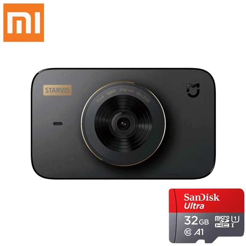 Китайский edtion Xiaomi MIJIA 1S " Автомобильный видеорегистратор 1080P wifi видеорегистратор Автомобильный цифровой видеорегистратор 140 градусов широкоугольный ночное видение HDMI - Название цвета: add SanDisk 32GB