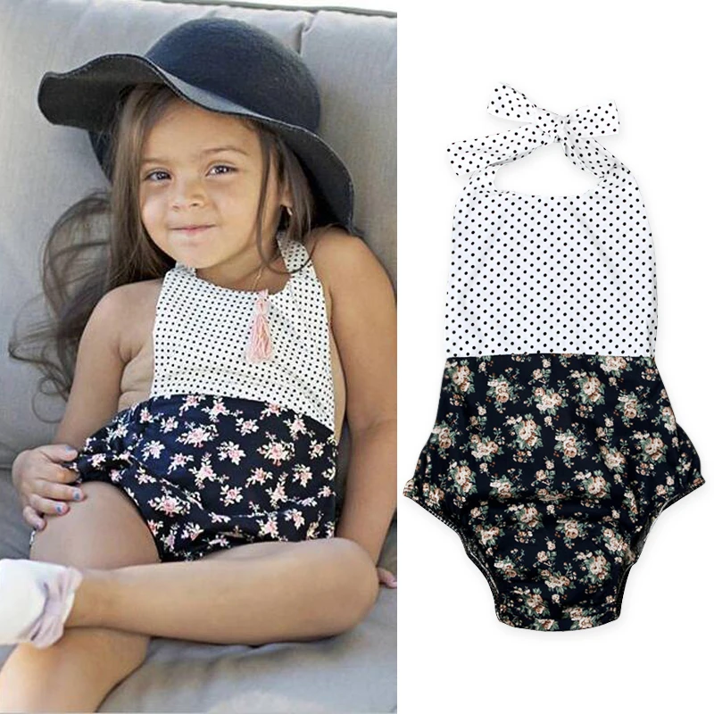 

2016 Summer Girls Kids Princess Party Casual Floral Romper Playsuit Jumpsuit DS26