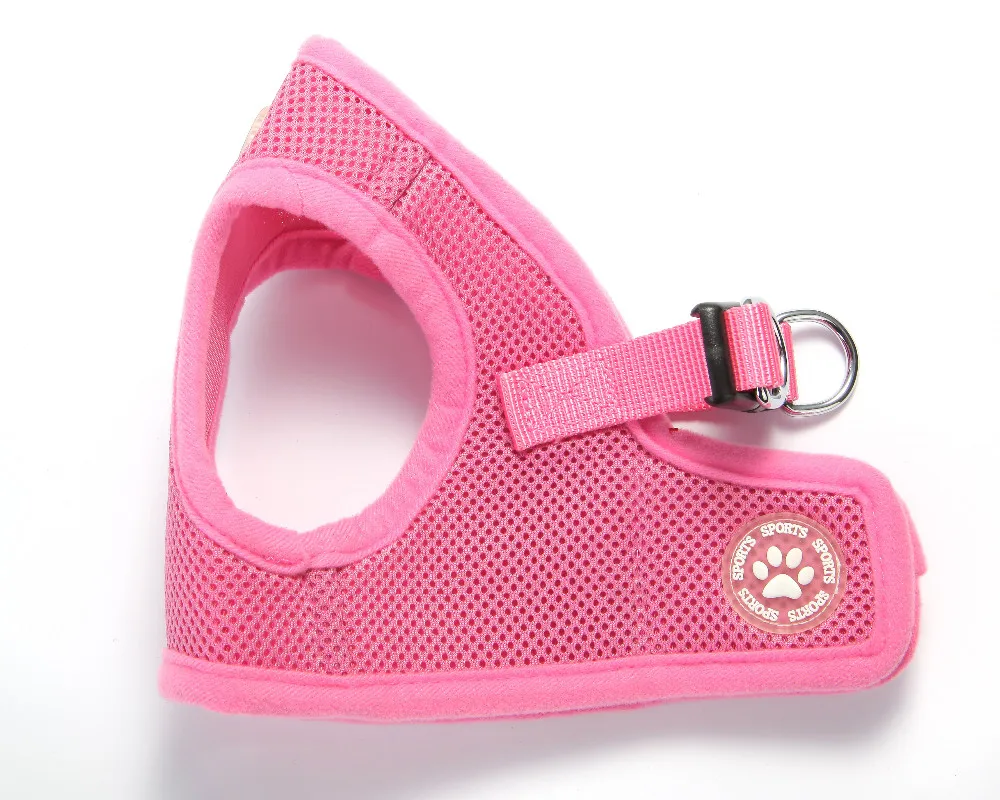 

Adjustable Soft Nylon Mesh Small Dog Harness Vest Step-in Nylon Mesh Breathable Pet Harness for Pet puppy collar
