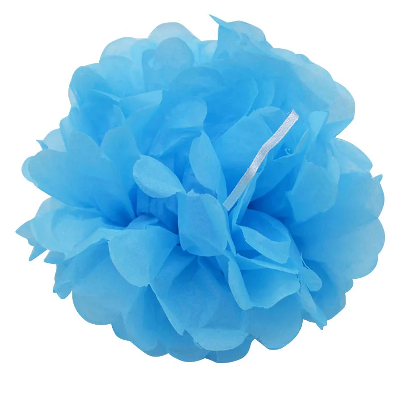 5 шт./лот 10см-25 см, китайская бумага Pom Декоративная гирлянда цветочный шар из роз подвесная гирлянда Свадебная вечеринка украшения поставки - Цвет: deep blue