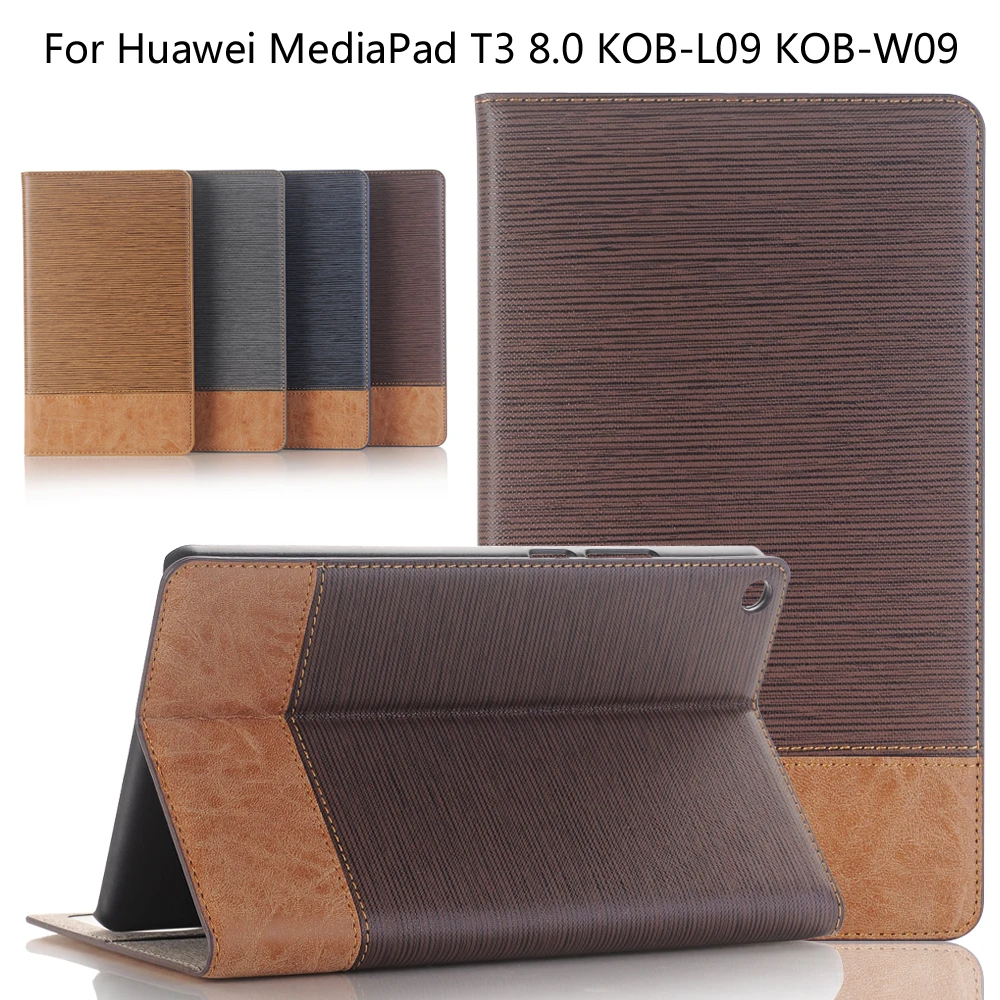 

Support stand Cover with Card Solt For Huawei MediaPad T3 8.0 KOB-L09 KOB-W09 Business Leather Case