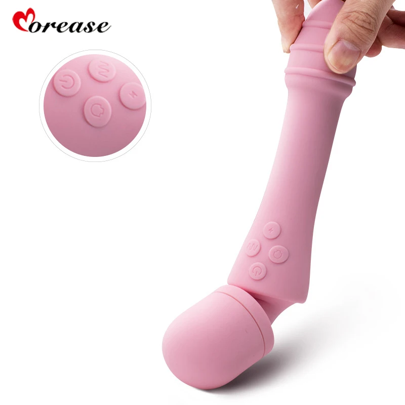 Morease 10 mode Vibrating Toy Magic Vibrator AV Warming Clit Nipple Stimulate Soft Waterproof font b