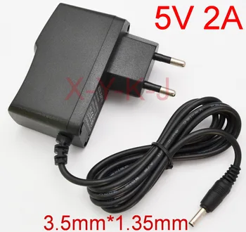 

500PCS 5V 2A High quality AC 100V-240V Converter Switching power adapter DC 5V 2A 2000MA Supply EU Plug DC 3.5mm x 1.35mm