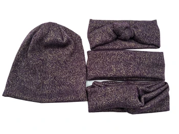 

S17523 Newest set acrylic good stretch gold shimmer hair accessories fashion solid purple headwear girls headband for women