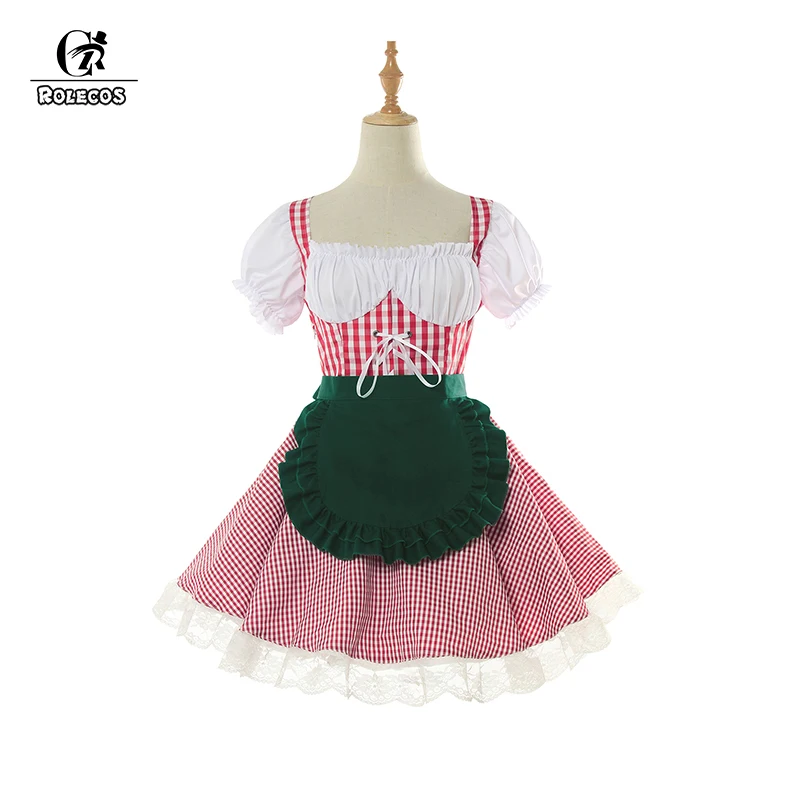 ROLECOS Oktoberfest сексуальный женский костюм для косплея платье лолиты девочек розовые
