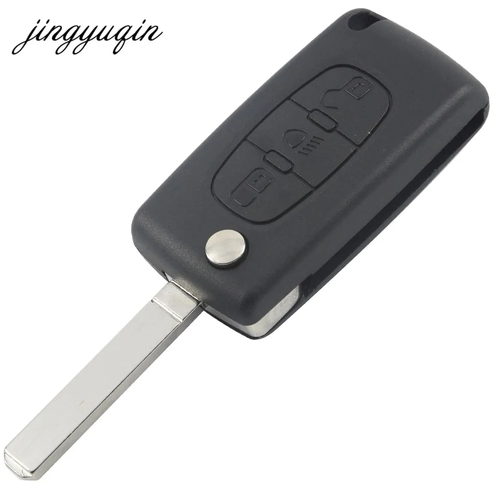 jingyuqin Symbol Light 3 Button Remote Key Shell Case For Citroen C6 C8 C2 C4 Hatch