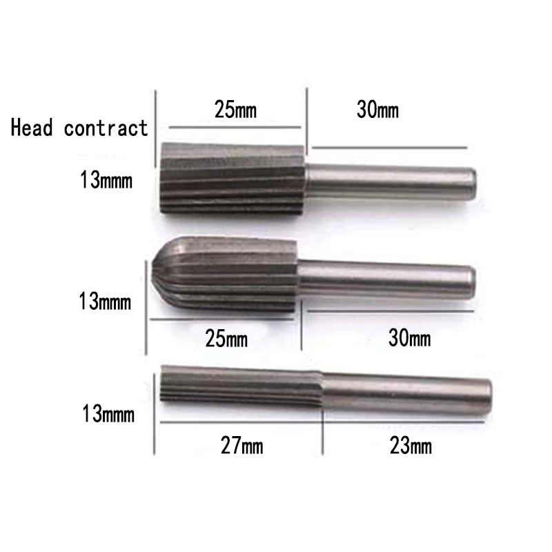 Günstige YEODA 6 teile satz Lager Stahl Grat Fräser 6mm Schaft Dremel Rotary Werkzeuge Elektrische Schleifen Metall Graver Werkzeug Zubehör