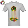 Sheldon Cooper Tshirt Rainbow Abstraction Melted Cube Image Pure Cotton Young T-Shirt Best Gift Men Tops & Tees Good Quality ► Photo 3/6