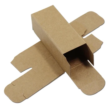 

50Pcs Small Brown Kraft Paper Cardboard Box DIY Craft Paperboard Storage Gift Cosmetic Lipstick Packaging 6 Sizes