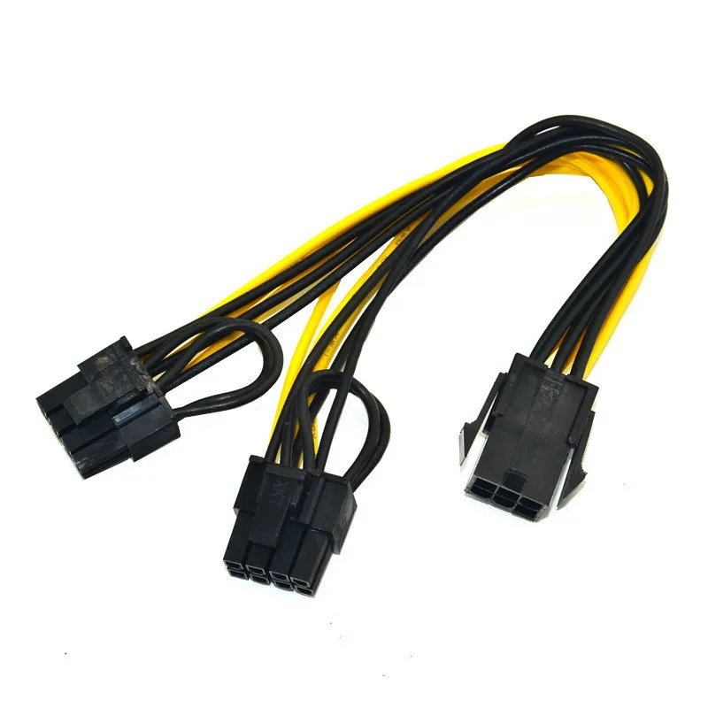 GPU 6pin PCI Express to 2 x PCIe 8pin(6+2) Mining Cable for Motherboard Graphics Video Card PCI-e VGA Splitter Hub Power Cable