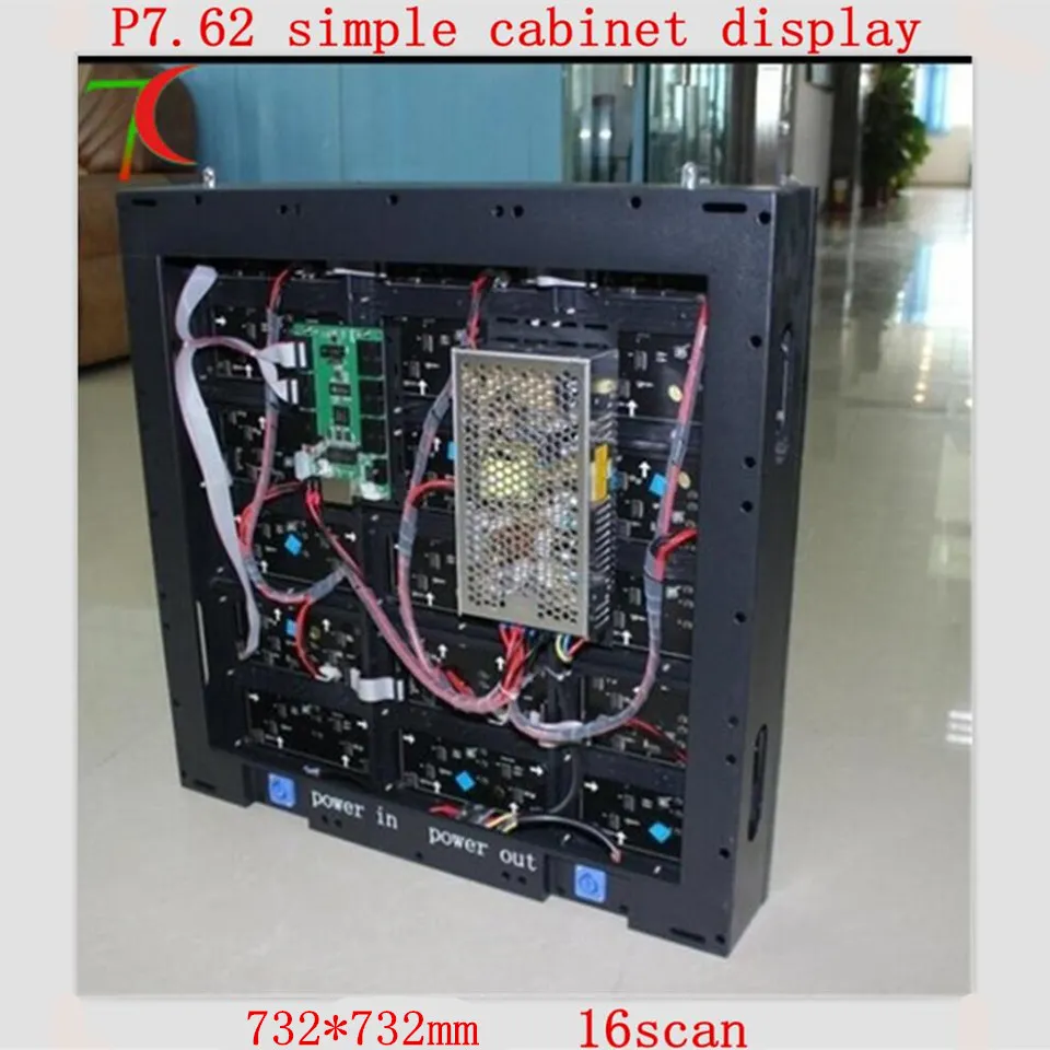 732*732 мм P7.62 16 Сканирование SMD Полноцветный простой оборудования Кабинета Крытый светодио дный дисплей, 17222 точек/m2