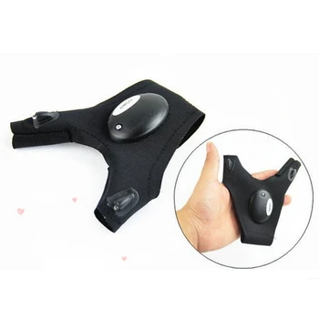 

Outdoor LED Flashlight Cover Survival Camping Hiking Rescue Night Fishing Gloves Black Fishing Magic Strap Fingerless Glove