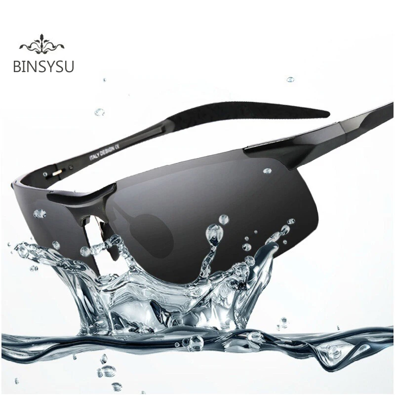 

Men's Polarized Sunglasses Aluminum Magnesium Frame Car Driving Sun Glasses 100% UV400 Polarized Goggle Style Eyewear A8177