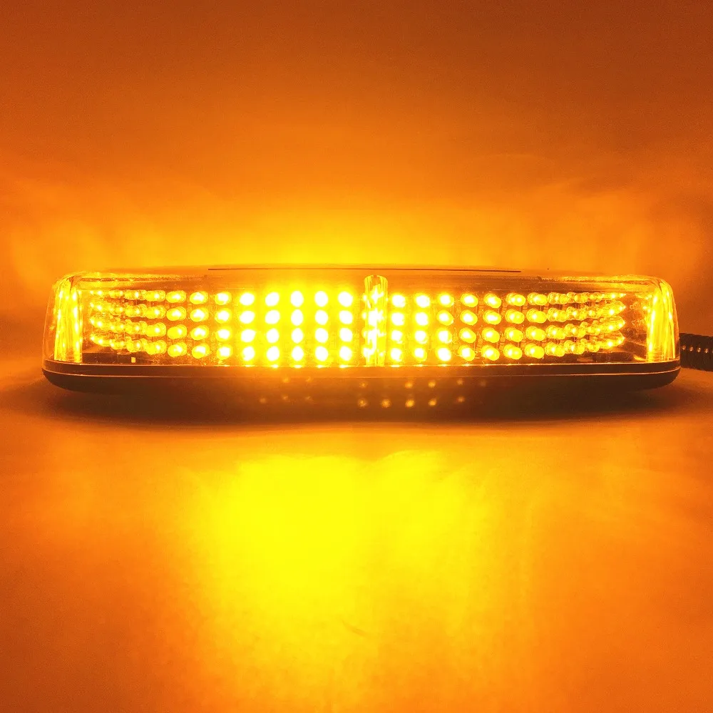 Янтарный 240 Светодиодный проблесковый Предупреждение светильник на крыше автомобиля, желтый мигающий аварийный светильник для полиции, мини-бар, сигнальная лампа для безопасности дорожного движения