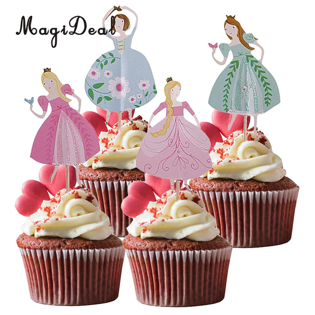 Magideal ノベルティ 24 ピース ロット盛り合わせダンス王女 動物サーカスカップケーキピックケーキトッパーハッピーバースデーパーティーの装飾 Cupcake Picks Cupcake Cupcakedecorative Decorative Aliexpress