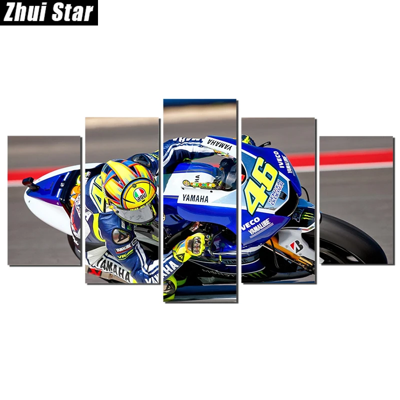 

Zhui Star 5D DIY Full Square Diamond Painting "Motorcycle racing" Multi-picture Combination Embroidery Cross Stitch Mosaic Decor