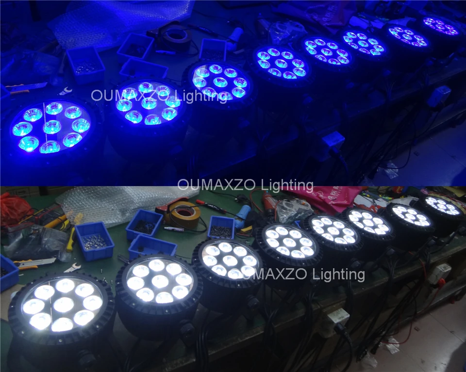 Rgbwa plus uv ao ar 8 Pçs e lote 9 Pcs 6in1 18 w Livre à Prova d' Água Par Led Par Can Iluminação Casamento 9 Pcs Dimmer Dmx Rgbwauv 6in1 Led Par Luz 8 8 pçslote 9 pcs 6IN1 18 w