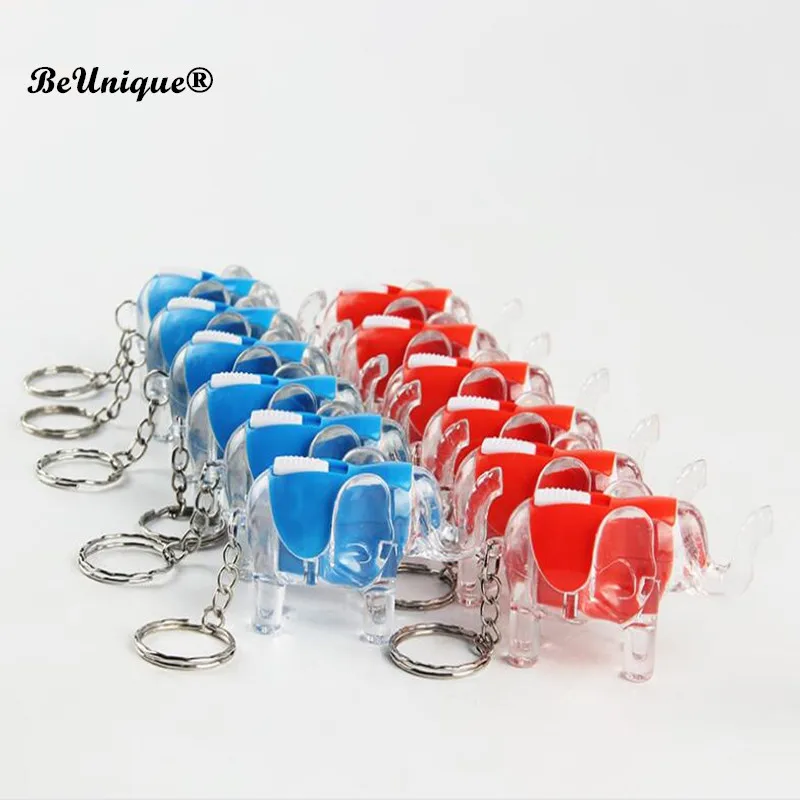 Cute Mini Elephant Shape LED Flashlight Key Chains Bag Pendant Accessories