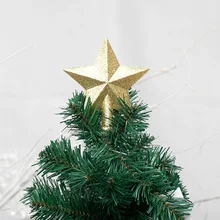 1Pc Red Gold Silver star Christmas Tree Topper Decoration Home Party Christmas Tree Decor Christmas supplies Five-pointed Star