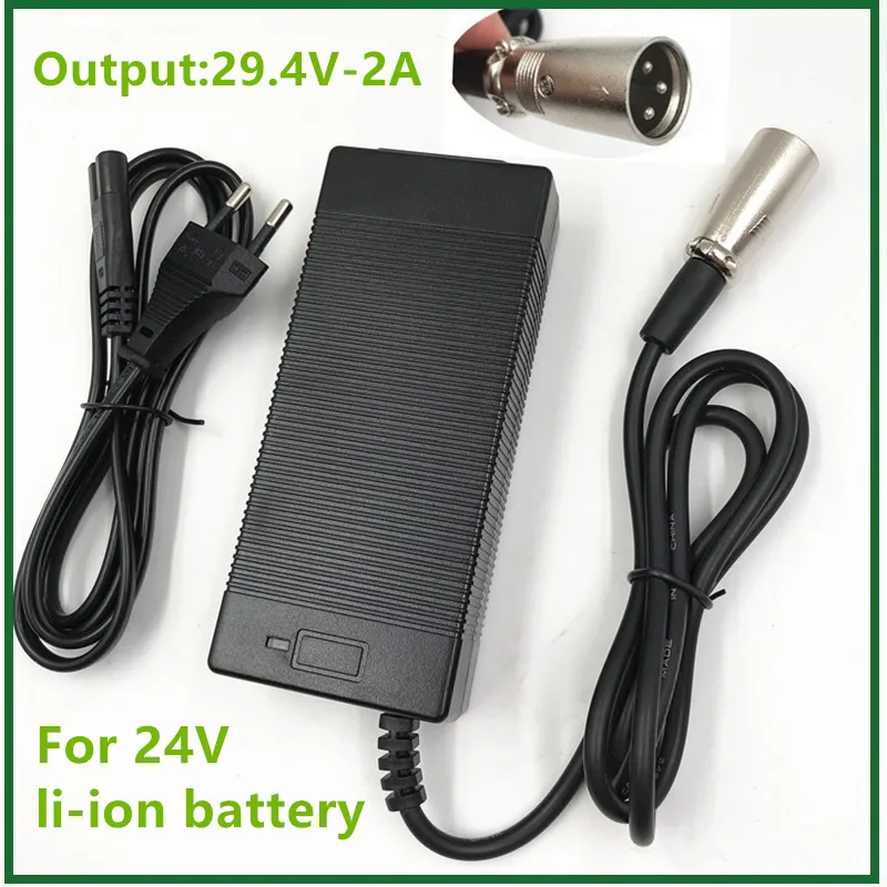 리튬 이온 배터리 충전기 XLR 커넥터, 출력 29.4V2A, 휠체어 충전기, 7 ..