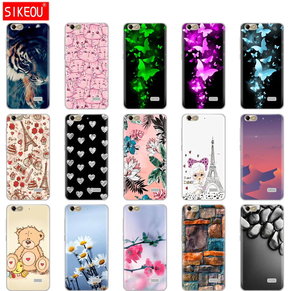 سيليكون حالة ل huawei honor 4 C حالة الهاتف غطاء ل honor 4 c caque فوندا الهاتف المحمول حقيبة لينة tpu كامل 360 واقية الحالات
