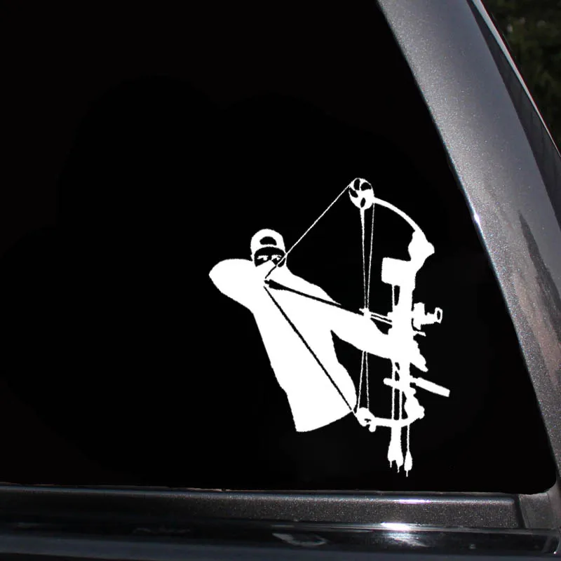 YJZT 11 6 см * 15 Виниловая наклейка Bowhunter Archer лук стрела Охота Автомобильная черная