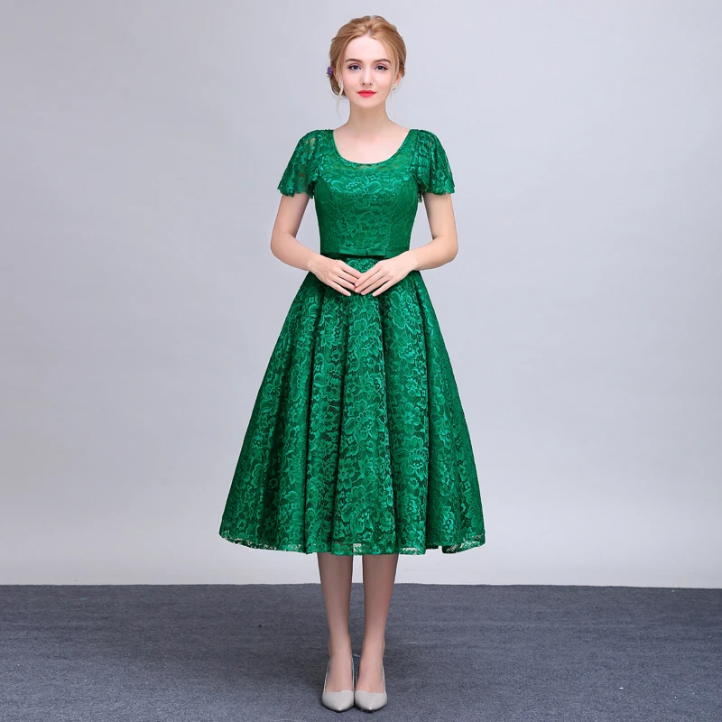 WB576 Emerald Green Evening Dresses Robe De Soiree A Line Cap Sleeve