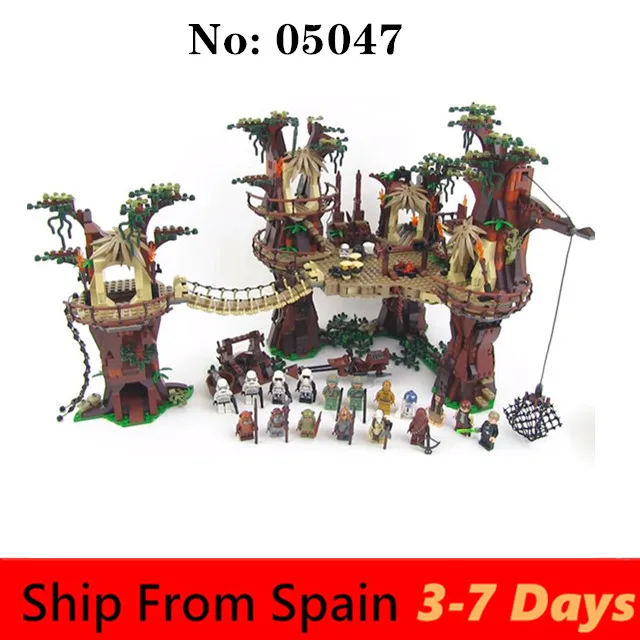 

05047 the Star Wars Ewok Village Death Star plan Ship Building Blocks Figure legoing 10236 Christmas Kids educational Toys gift