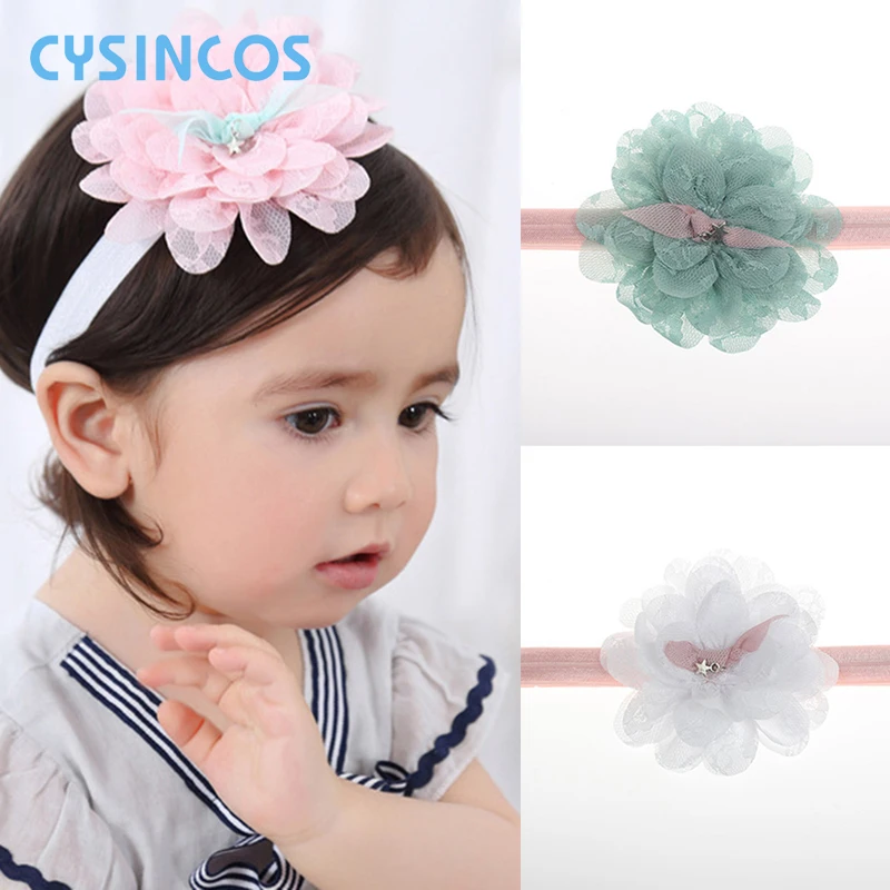 

Cute Baby Big Flower Hearwear Infant Elastic Headband Toddler Hair Accessory Headwear Newborn Head Band Girl Photography Props
