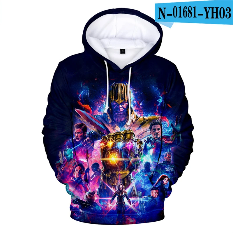 

Avengers Endgame Hoodie Oversized Moletom Hooded Printed Hoodies Men Long Sleeve Anime Clothing Hip Hop 3D Hoodie Kids Pullover