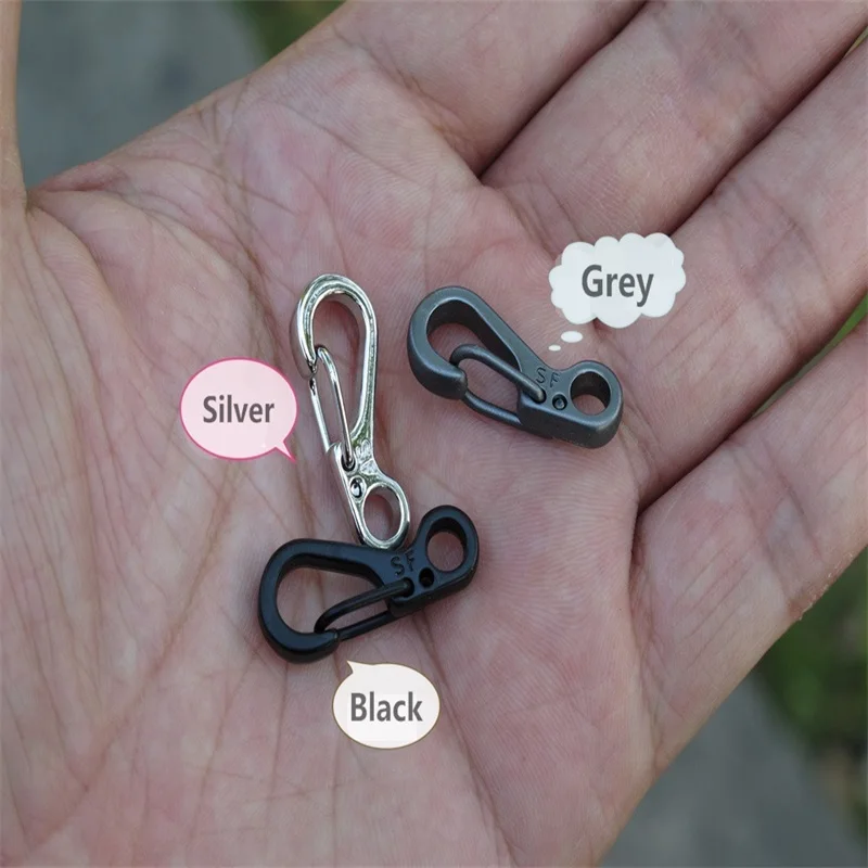 

Outdoor Self Defense Camping Multi-function Buckle Key Aluminum Alloy Climbing Chain Hook Strong Fixed point Random Color