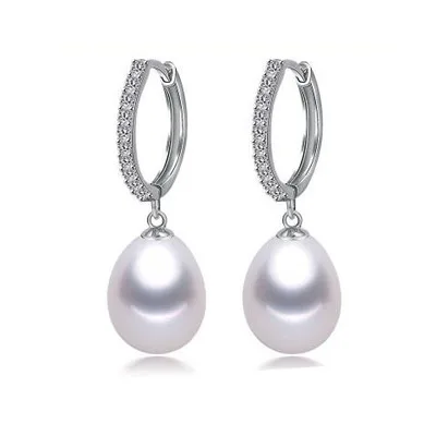 

Natural Pearls Flower 925 Sterling Silver Fine Pearl Earrings Jewelry Elegant Women Wedding Hang Earring for Wedding Jewelry