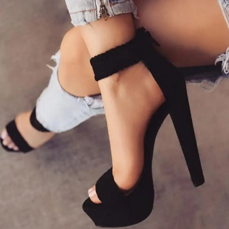 2018 New Sexy Women Pumps Fashion Sandals Summer Shoes High Heel 16cm Peep Toe Sandals Braided Foot Ring Ankle Strap Sandals