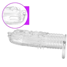 Reusable bold Delay condom dragon Impotence contraceptive Penis extension sleeve Sex product men extend dildo Sleeve