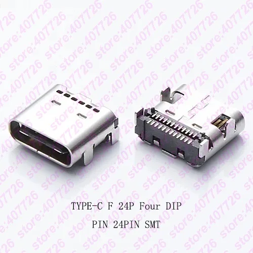 10 шт. USB 3,1 Тип-C разъем 24PIN 4 фута DIP раковина PCB2.0 L = 10 MMFemale разъем терминал телефон Тетрадь ноутбука хвост зарядки