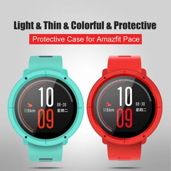 

Frosted PC Watch Case Cover for Xiaomi Huami Amazfit Pace Smart Watch Accessories Replacement Full Protective Case for amazfit
