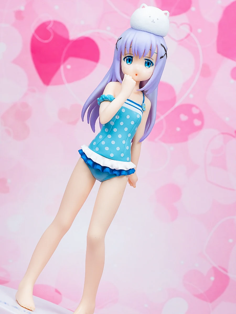 170 мм японский оригинальный Аниме Фигурка Gochuumon wa Usagi Desu ka Kafuu Chino купальник Ver