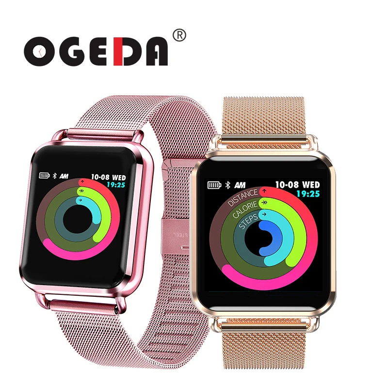 

OGEDA Smart Watch Men Women Blood Pressure Blood Oxygen Heart Rate Monitor Sports Tracker Fitness Watch Connect IOS Android