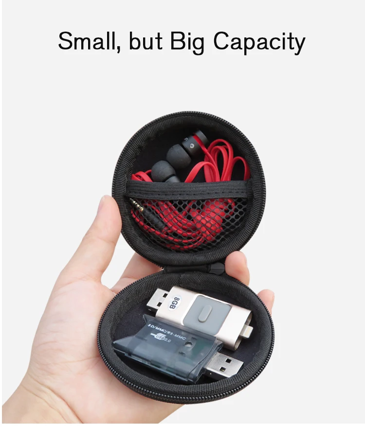 07 Liboer Hard Organizer Earphone Case Storage Small Earphone Bag Mini Earphones Pouch EVA Protective Case for Earphones and Cables