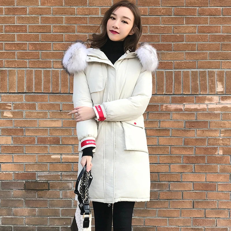 Kopen 2019 Nieuwe Plus Size 5XL 6XL Winter Jas Met Dikker Bont Capuchon Gewatteerde Vrouwelijke Lange Down Jas Warme Parka Mujer invierno